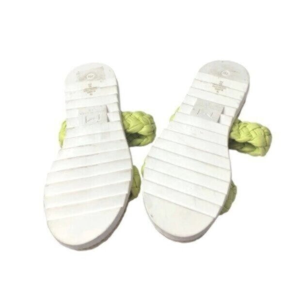 NEW Marc Fisher Light Green Espadrille Slide Leather Flat Sandals 7M - Picture 8 of 8